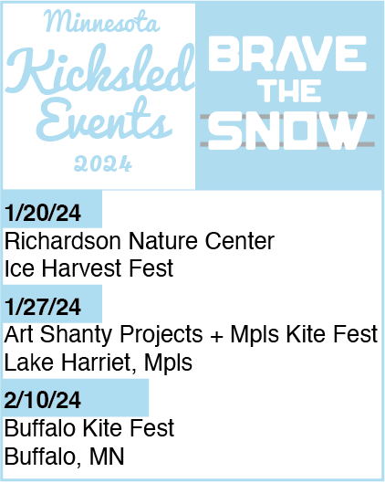Winter Kicksledding Events 2024 Twin Cities Minnesota– Try a Kicksled!
