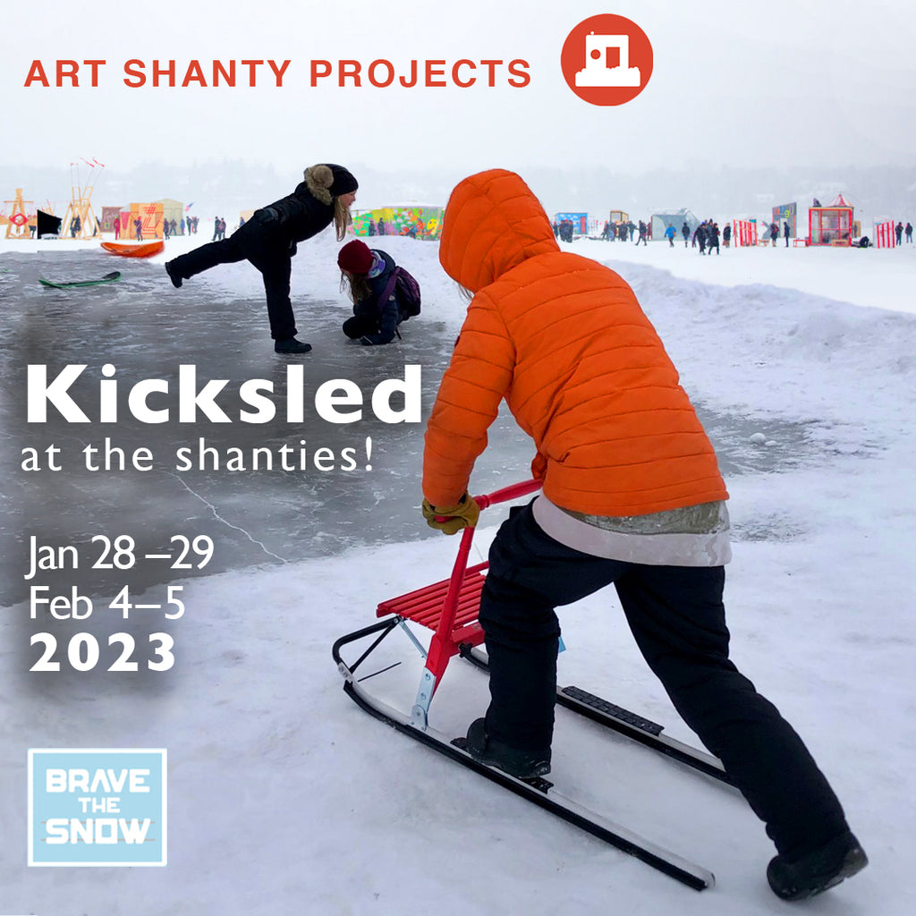 Minneapolis @ Lake Harriet: Kicksleds at Art Shanty Projects Jan 28–29 and Feb 4–5, 2023