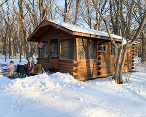 MN State Park Camper Cabins (they have heat!): Winter Glamping and Bring Your Kicksled!